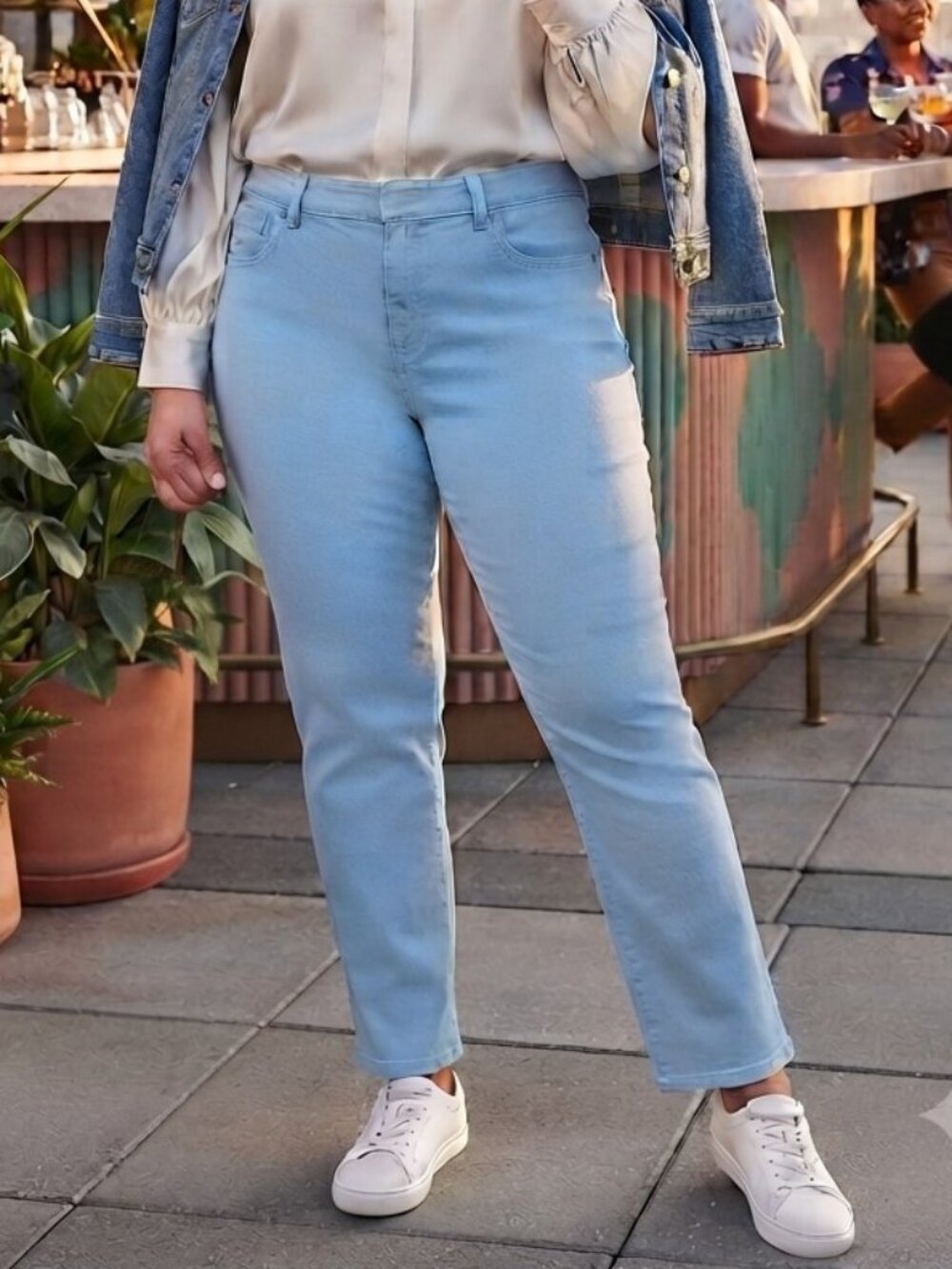 Baby Blue Denim Jeans Gloria Vanderbilt Amanda Size 18